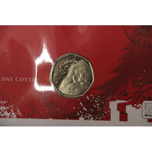 647 - Westminster Mint Mercury numismatic philatelic coin covers to include 12x fifty pence 50p including ... 