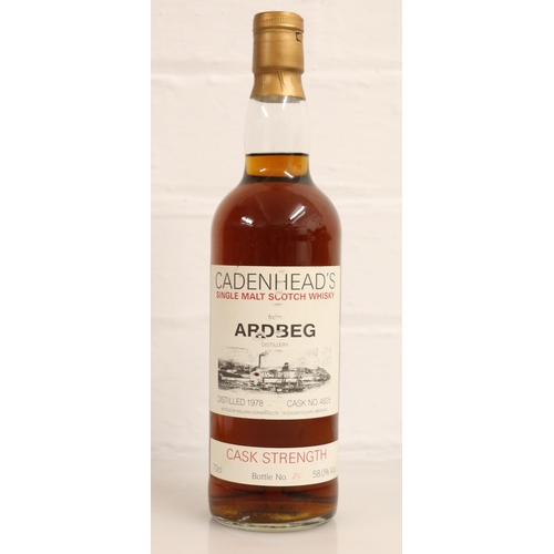 314 - ARDBEG 1978 single cask Islay single malt Scotch whisky, from cask number 4825, bottled by Cadenhead... 