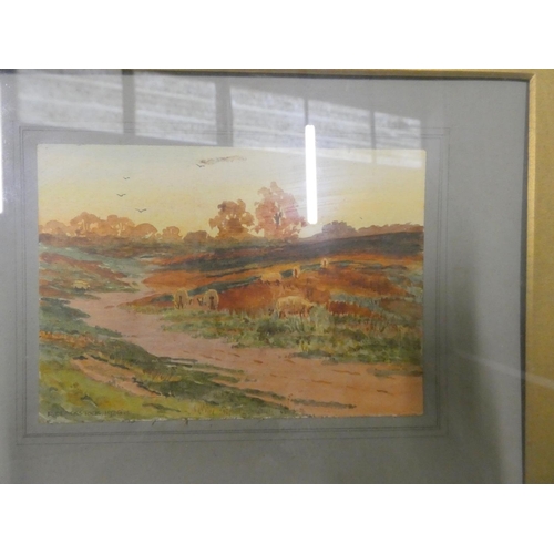 26 - A. Blackstock. Landscape.Signed and dated 1926, watercolour. 10cm x 15cm