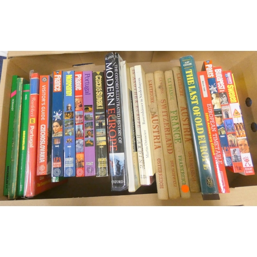 474 - Large box of modern travel guides.