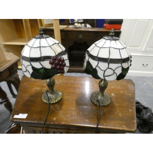 516 - Two modern Tiffany style table lamps.