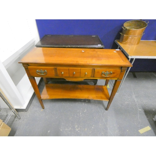 519 - Modern two tier hall table with large drawer.