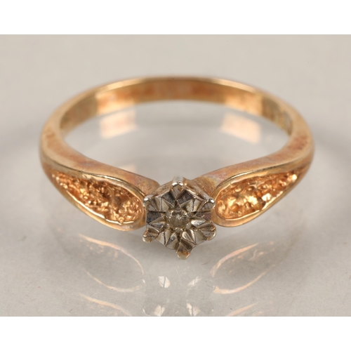 49A - 9 ct gold ring, 