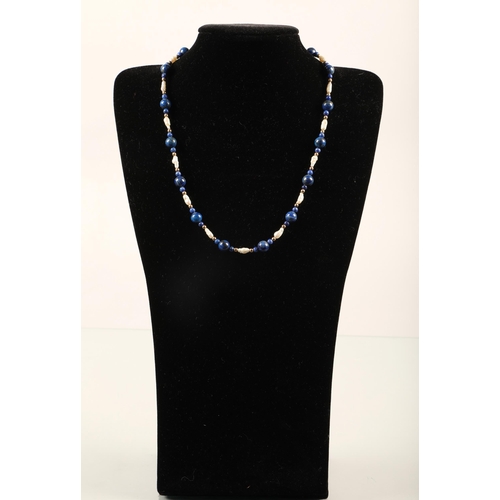 57A - Lapis Lazuli and freshwater pearl necklace