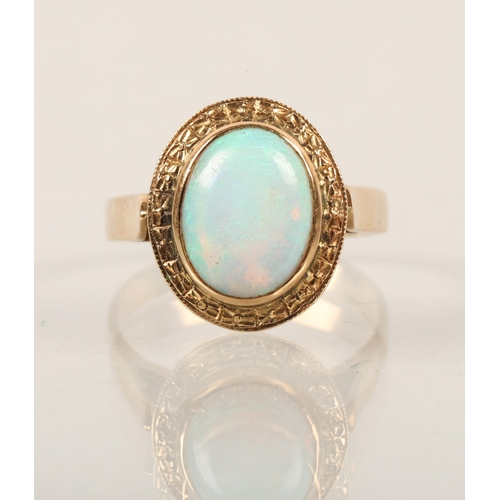 84A - Ladies Opal ring.ring size k