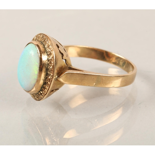 84A - Ladies Opal ring.ring size k