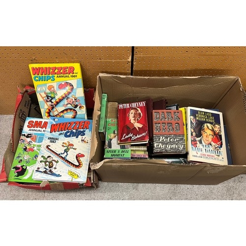 576 - Various books including childrens annuals etc(4 boxes)