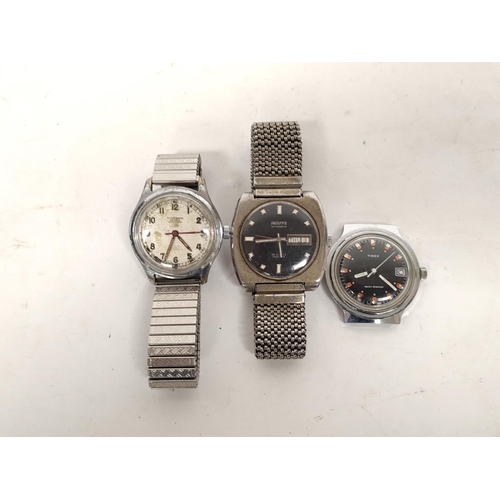 101 - Three watches comprising of a Timex Water resistant manual wind divers style watch circa 1960s/70s, ... 