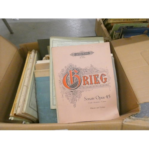 142 - Large box of sheet music.