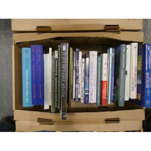 441 - Three boxes of various vintage and modern books.