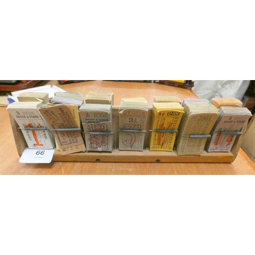 66 - Vintage railway tickets and holder