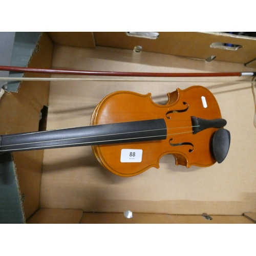 88 - Modern Locto violin and bow.