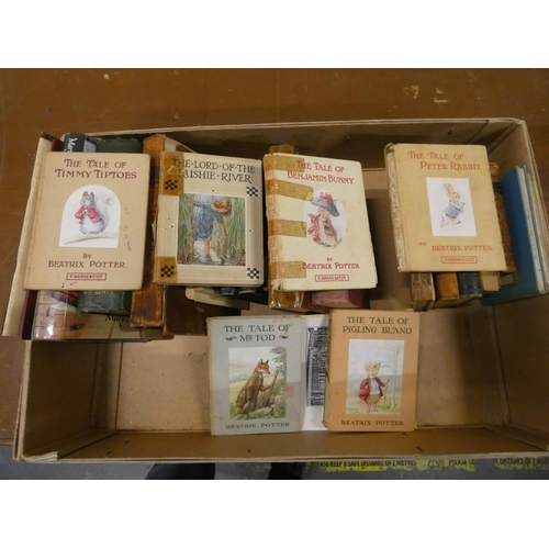 205 - Box of vintage books to include Beatrix Potter, poetry etc.