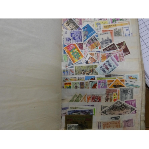 218 - Two albums of various stamps to include Channel Islands.