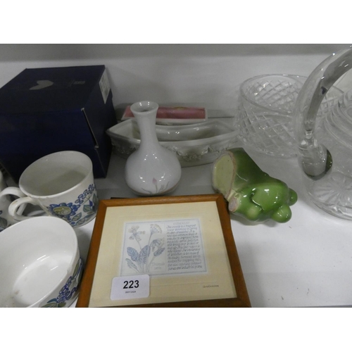 223 - Various household crockery, glassware etc.