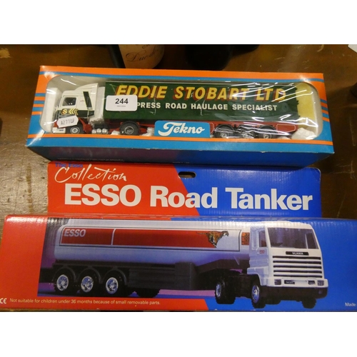 244 - Tekno Eddie Stobart's and Esso collection die cast lorry.