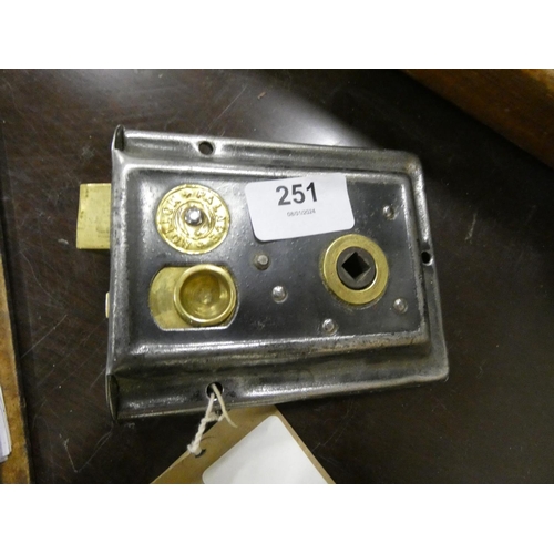 251 - Vintage privacy bathroom door lock.