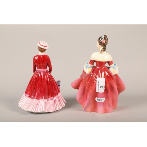 2 - Royal Doulton figurine, 'Southern Bell HN 2229, Paragon 'Angela' (2)