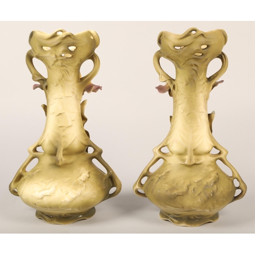 33 - Pair of Royal Dux vases, 31 cm high (2)