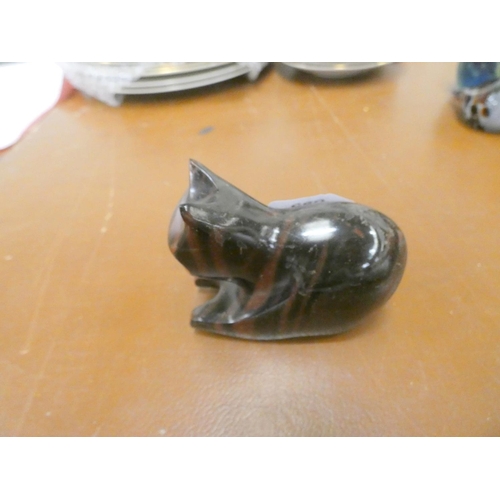 283 - Danish design, cat paperweight. 7cm high.