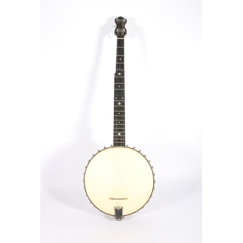 314 - Early 20th Century five string banjo decoration by Richard Spencer of Clapham.