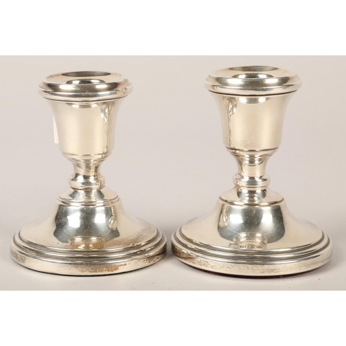 157 - Silver candlesticks, Birmingham 1963