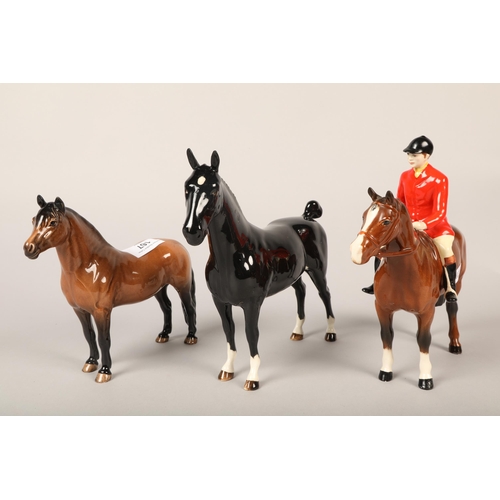 167 - Beswick Champion Black Magic horse, Beswick Pony, Horse and rider (3)