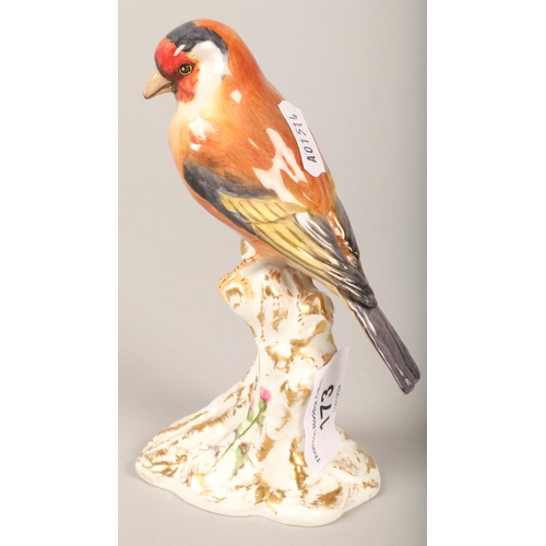 173 - Royal Worcester Gold Finch, 15 cm high