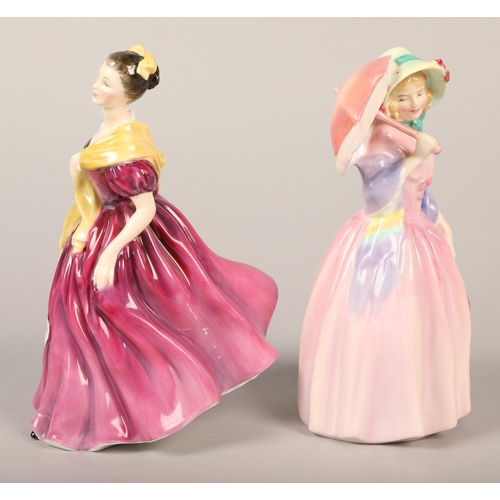 175 - Royal Doulton figures, 'Miss Demure', Royal Doulton 'Adrienne' (2)