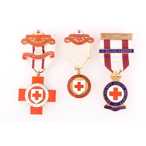 388 - British Red Cross Society medals to include a County of East Lothian enamel medal [23086 HON LADY HO... 