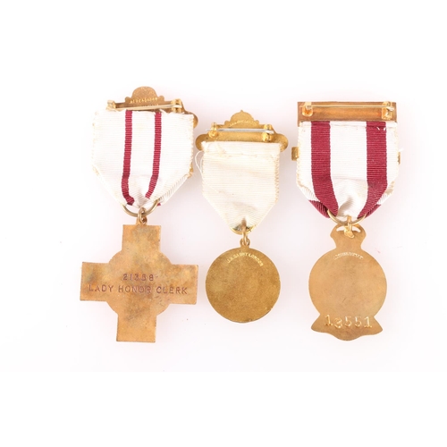 388 - British Red Cross Society medals to include a County of East Lothian enamel medal [23086 HON LADY HO... 