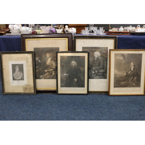 11 - Engravings to include Archbishop Markham, Napoleon, Sir Walter Scott etc. (5)