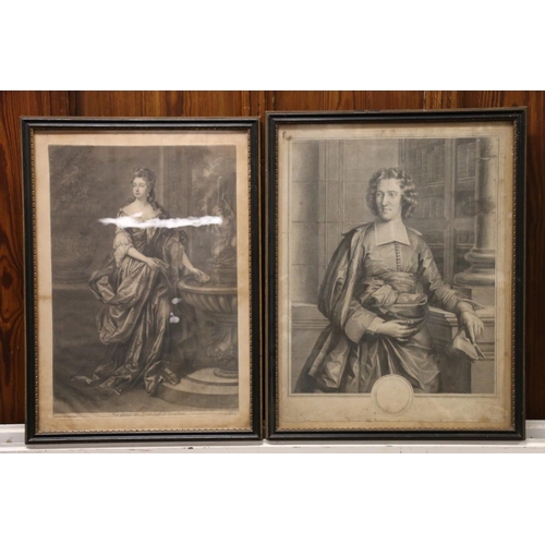 17 - After GODFREY KNELLER (1646-1723) Countess of Peterborough Engraving, 44cm x 30cm in Hogarth style f... 