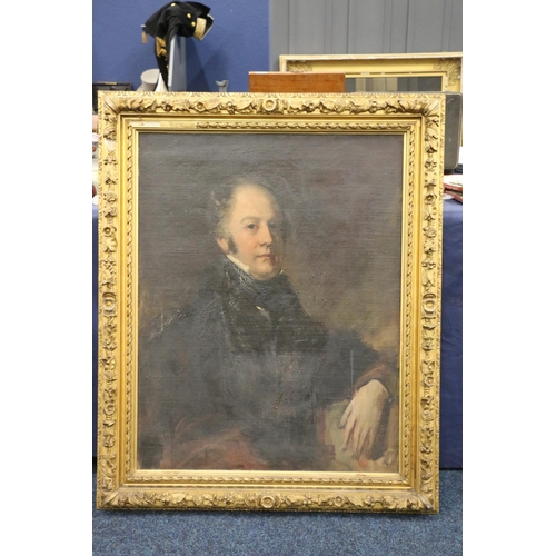 2 - 19TH CENTURY SCHOOL Portrait of a gentleman Oil painting on canvas, unsigned, 89cm x 69cm, gilt fram... 