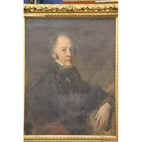 2 - 19TH CENTURY SCHOOL Portrait of a gentleman Oil painting on canvas, unsigned, 89cm x 69cm, gilt fram... 