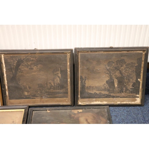 20 - Box of pictures and prints to include Duke of Bordeaux engraving after JOHN SYME, other engravings, ... 