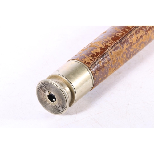 24 - Ross of London leather bound telescope, engraved 'N:20932 Made for Pascall Atkey & Sons West Cow... 