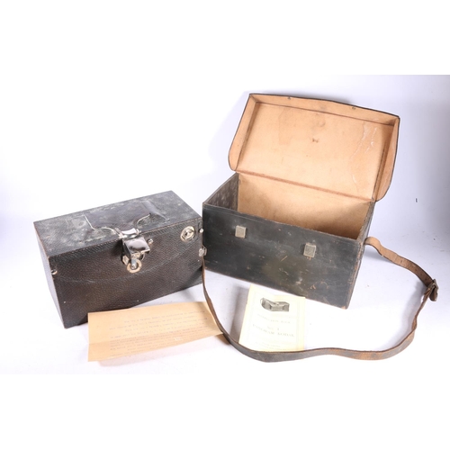 26 - Unusual Kodak Panoram No1 box camera with instruction booklet in original leather carring case.