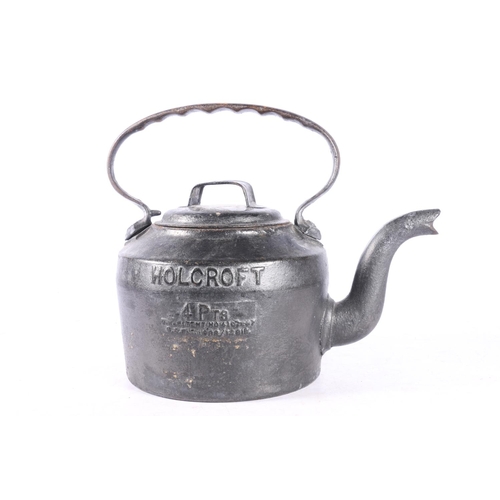 T. Holcroft and Sons Late 19th Century English Cast Iron Kettle