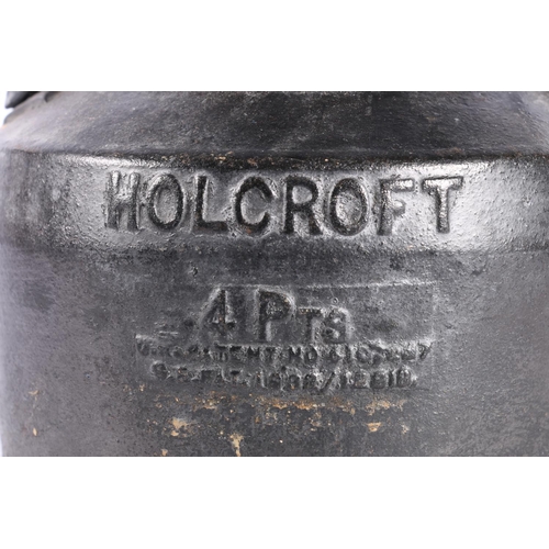 32 - Holcroft cast iron four pint kettle.