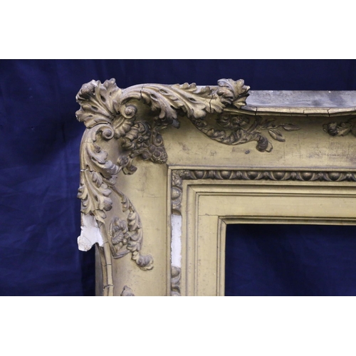 6 - Antique gilt painting frame with Balshazzer's Feat Runciman plaque, interior dimensions 35cm x 44cm,... 