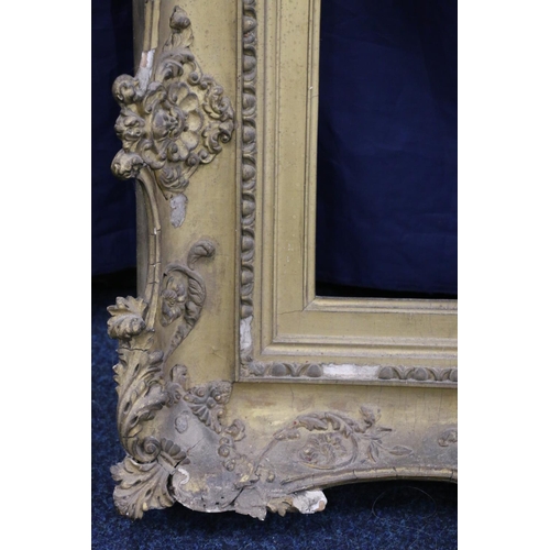 6 - Antique gilt painting frame with Balshazzer's Feat Runciman plaque, interior dimensions 35cm x 44cm,... 