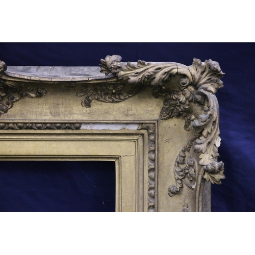 6 - Antique gilt painting frame with Balshazzer's Feat Runciman plaque, interior dimensions 35cm x 44cm,... 