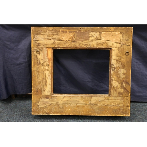 6 - Antique gilt painting frame with Balshazzer's Feat Runciman plaque, interior dimensions 35cm x 44cm,... 