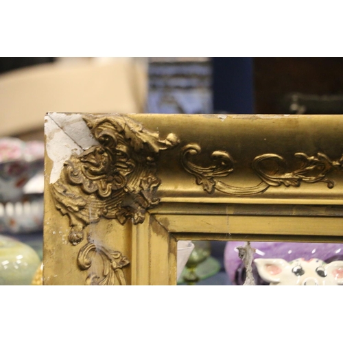 9 - Antique gilt frame, the interior dimensions 75cm x 65cm, exterior 102cm x 87cm.