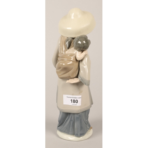 180 - Lladro Oriental lady with child, No E24MY, 29 cm high