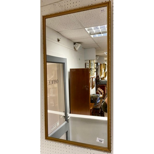 405 - Gilt framed rectangular wall mirror, 41 x 79 cm