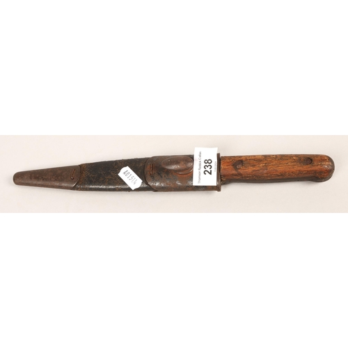 238 - Military trench knife in sheath