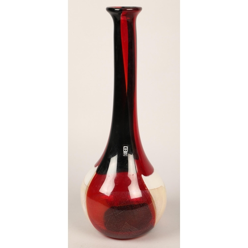 240 - Coloured Mdina Glass bottle vase, 40cm height, MOS/R 436