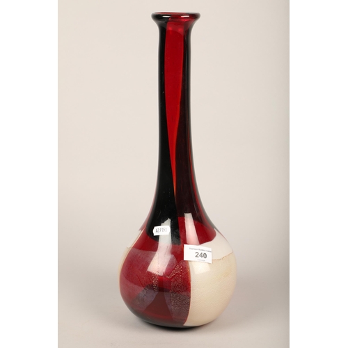 240 - Coloured Mdina Glass bottle vase, 40cm height, MOS/R 436